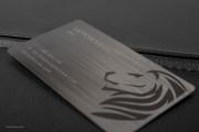 Gunmetal Metal Business Card Design - 13