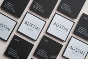 Minimalist Black Square Business Card Design 2