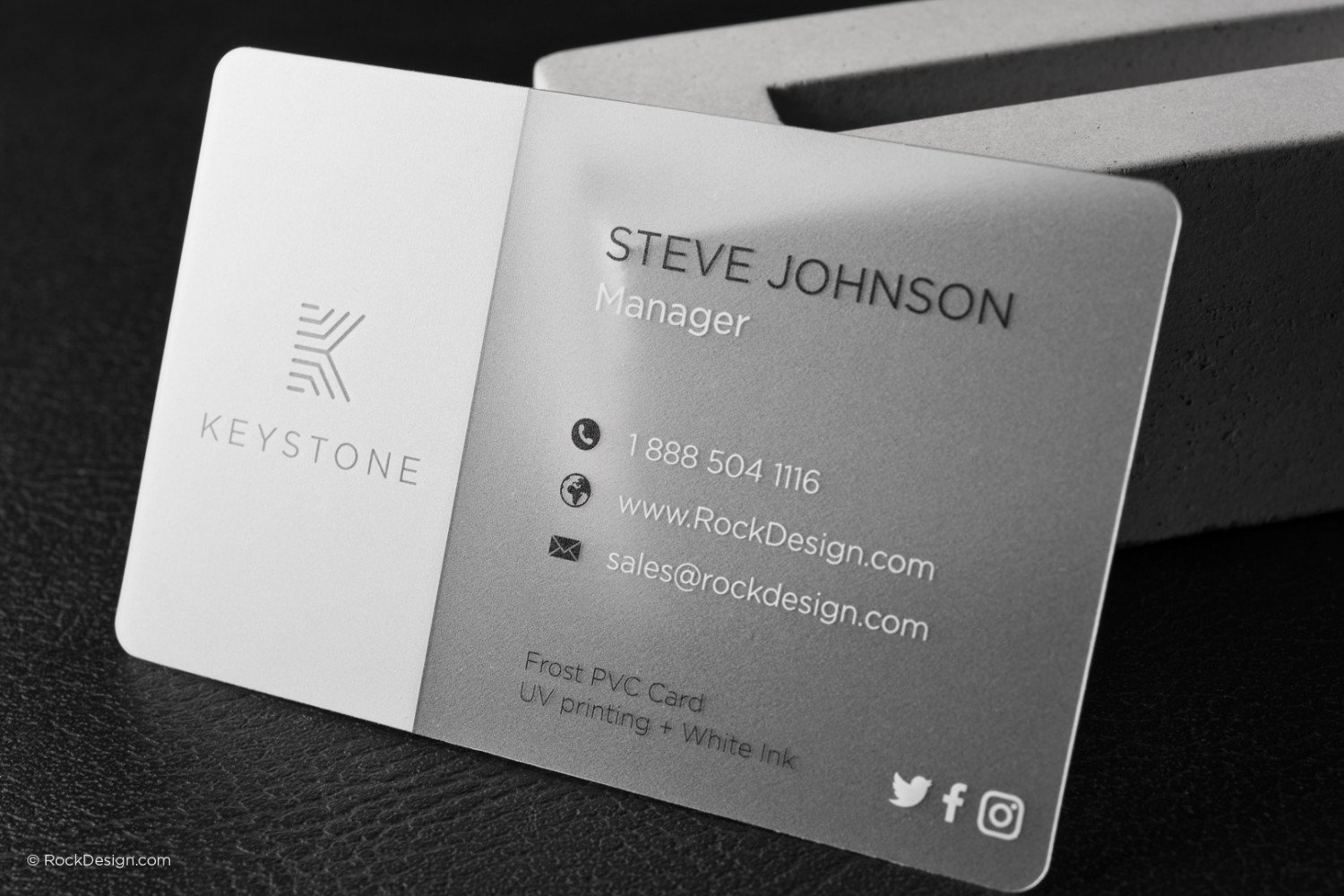 EXPLORE Frosted Business Cards