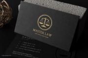 Black and gold Law business card template 10