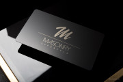 Sleek and creative black metal  name card template 2