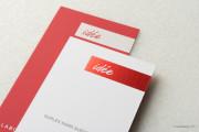 Bold red & white foil suede template 9