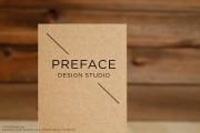 Free brown kraft card with offset printing & foil stamp template 10