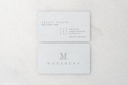 Customized white metal business card template 3