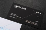 Minimalist black and white holographic foil biz card template 5