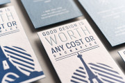 Textured blue letterpress card 1