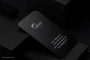 Sleek and Simple Vertical Quick Black Metal Card Template 3