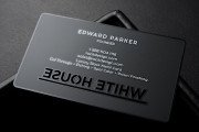 Bold and sophisticated metal black card with cut-through business card template 4
