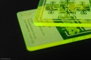 Captivating Translucent Fluorescent Green Acrylic Business Card 3