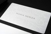 Elegant Laser Engraved White Metal Business Card 2
