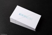 Minimalist black and white holographic foil biz card template 10