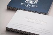 Rose gold navy business card template 6