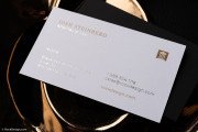 Black and white lawyer card biz card template with silver and bronze 3