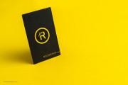 Black and yellow luxury metal business card template 1