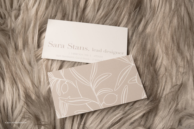 Minimalist Color Printed Durable Business Card Template - Sara Stans