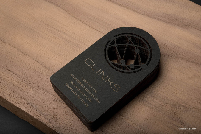 Complex Cut Through Business Card template - GLINKS