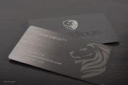 Gunmetal Metal Business Card Design - 9
