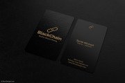 Black Metal Blind Etching Gold Metallic Ink Business Card 2