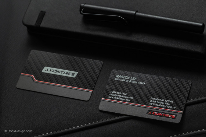 Dynamic UV Printed Carbon Fiber Business Card - AXIONTIRES