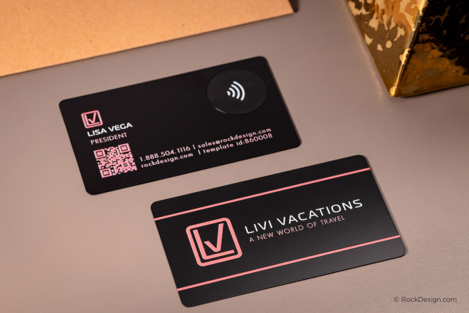 Bold NFC Tag Metal Business Card - LIVI Vacations