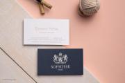 Rose gold navy business card template 2