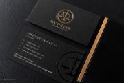 Black and gold Law business card template 9