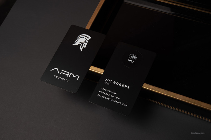 Arm Security NFC Metal Business cards - Jim Rogers