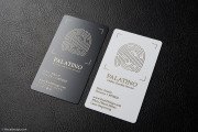 Professional bilingual black and white quick metal business card 4