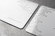 Technological Laser Engraved White Metal Business Card 3