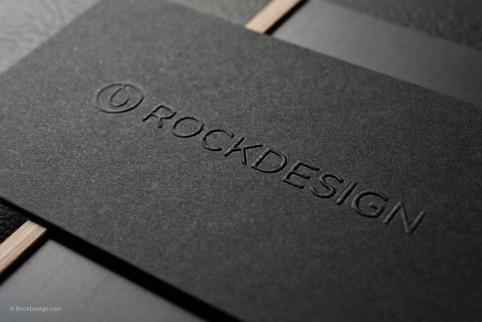 black business card