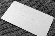 Elegant Laser Engraved White Metal Business Card 6