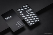 Patterned Quick Black Metal Card Template 1 