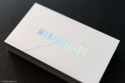 Minimalist black and white holographic foil biz card template 1