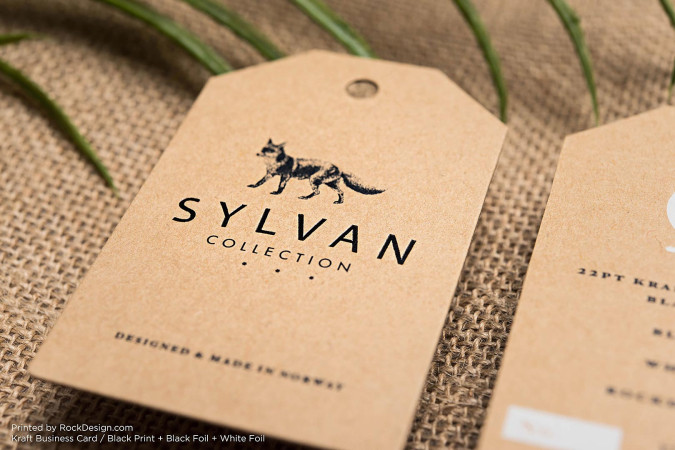 Collection foil stamp printed custom hang tag design - Sylvan