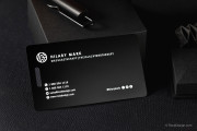 Black UV Printed Metal Card with Hangtag Template 3