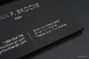 Black card template with gold and silver foil 6