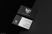 Custom Emboss with Silver Metallic Ink Black Duplex Template 1