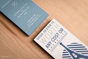 Textured blue letterpress card 6