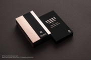 Luxury Black Suede Business Card Design 1