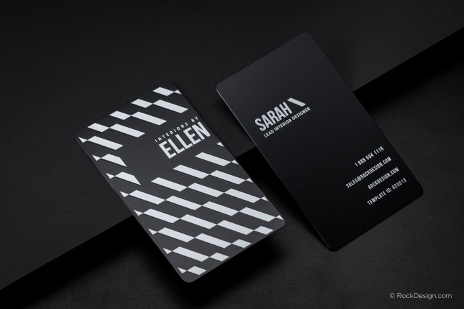 Patterned Quick Black Metal Card - Interiors By Ellen