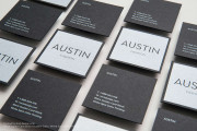 Minimalist Black Square Business Card Design 3