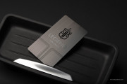 black brushed metal cards - 1 