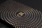 Elegant gold spiral business card 2