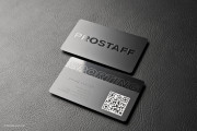 QR metal business card template 1