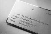 Mirror etching metal business card 3