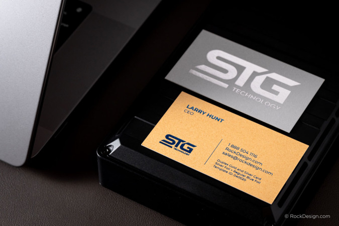 Custom Gold & Silver Duplex Card - STG Technology