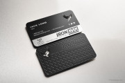 Engraving and etched black metal card 1