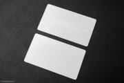 Elegant Laser Engraved White Metal Business Card 4