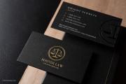 Black and gold Law business card template 11