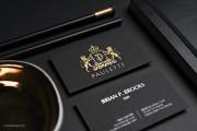 Black card template with gold and silver foil 9